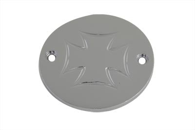 V-Twin Chrome 2-Hole Maltese Ignition System Cover for Harley Davidson FL Models
