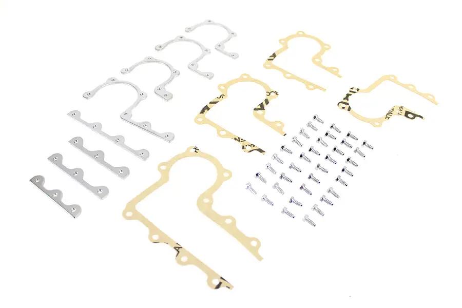 V-Twin Cover Strip and Gasket Kit Chrome for Harley Davidson EL and FL Models (1937-1946) by V-Twin