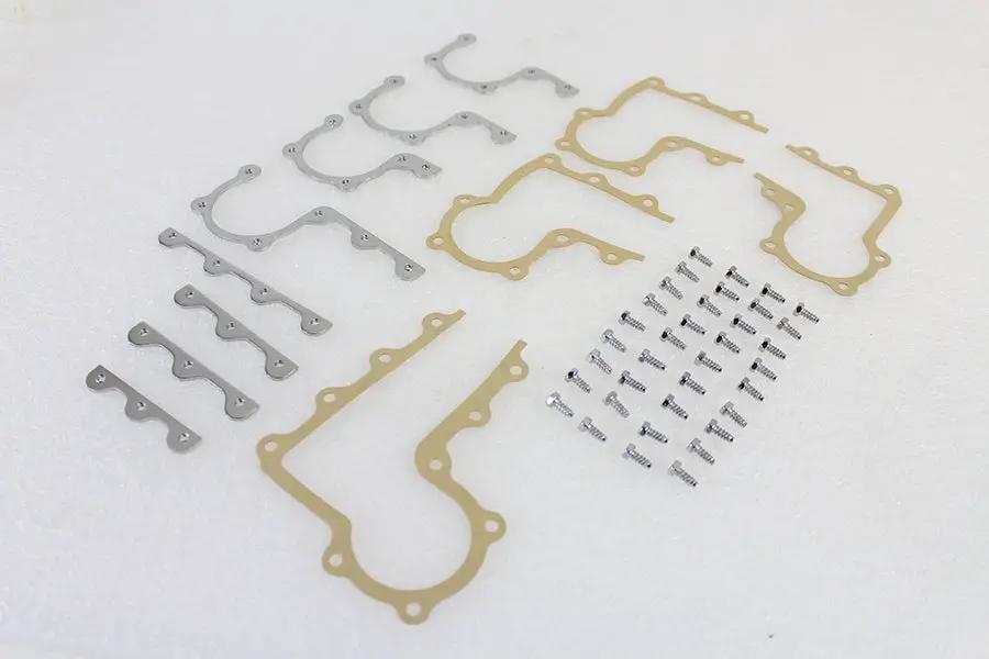 V-Twin Cover Strip and Gasket Kit Chrome for Harley Davidson EL and FL Models (1937-1946) by V-Twin