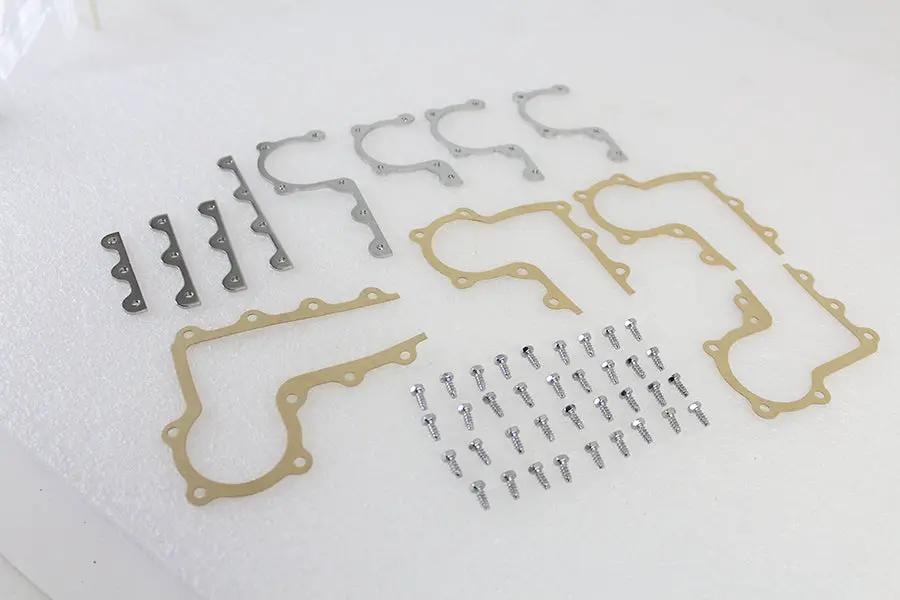 V-Twin Cover Strip and Gasket Kit Chrome for Harley Davidson EL and FL Models (1937-1946) by V-Twin