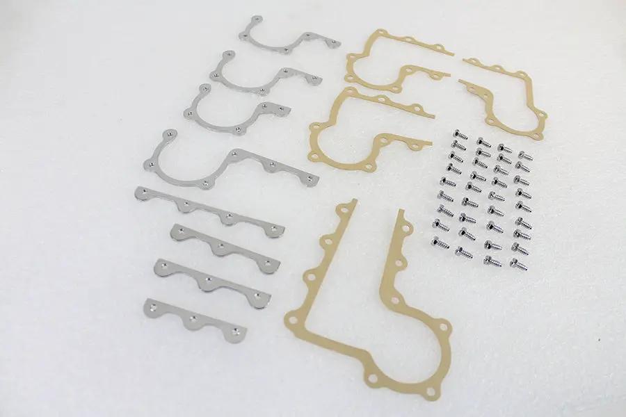 V-Twin Cover Strip and Gasket Kit Chrome for Harley Davidson EL and FL Models (1937-1946) by V-Twin