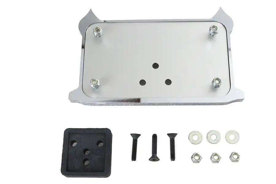V-Twin 76295 Chrome Billet Spade Style License Plate Frame for 4-3/4 x 8 Inch Plates by V-Twin