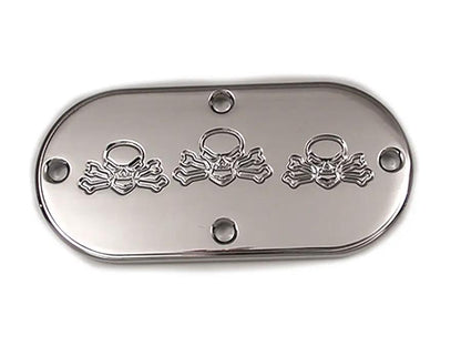 V-Twin Bonehead Skull Inspection Cover Chrome for Harley Davidson FL Models by V-Twin