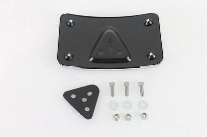 V-Twin Chrome Billet Curved Laydown Style License Plate Bracket for Harley FX Models – Part 76596 by V-Twin