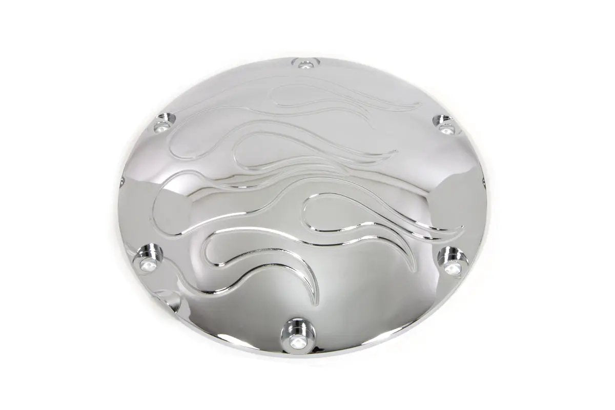 Sputhe Flame Derby Cover Chrome for Harley Davidson XL Models (2004-2013) by Sputhe