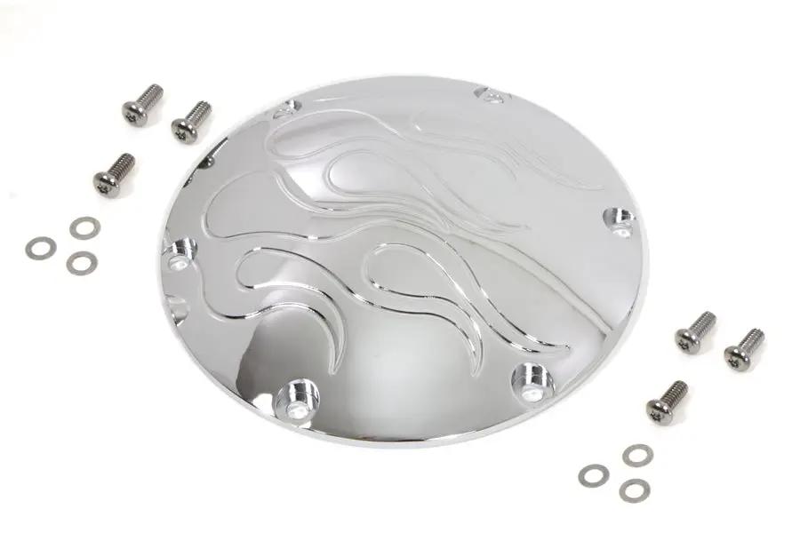 Sputhe Flame Derby Cover Chrome for Harley Davidson XL Models (2004-2013) by Sputhe