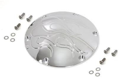 Sputhe Flame Derby Cover Chrome for Harley Davidson XL Models (2004-2013) by Sputhe
