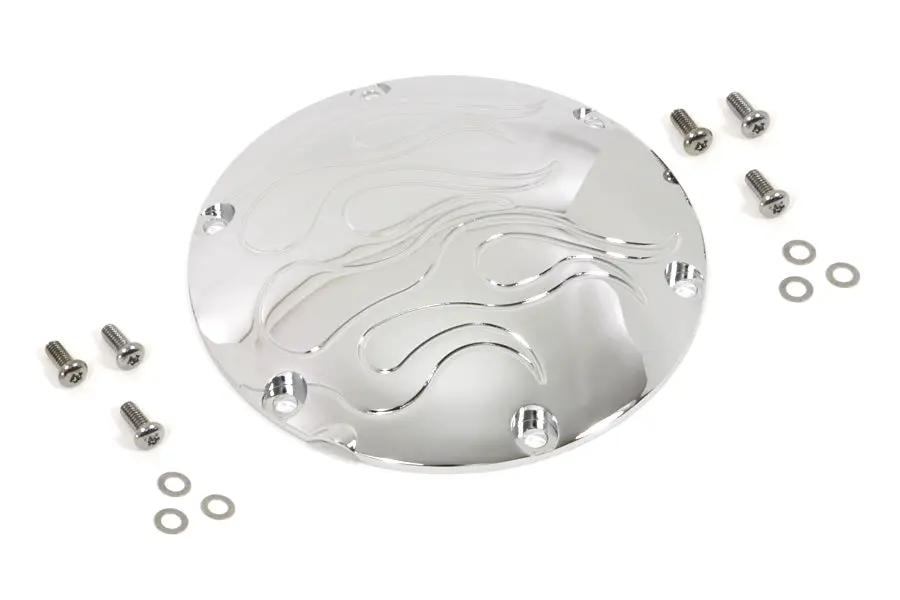 Sputhe Flame Derby Cover Chrome for Harley Davidson XL Models (2004-2013) by Sputhe