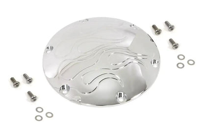 Sputhe Flame Derby Cover Chrome for Harley Davidson XL Models (2004-2013) by Sputhe