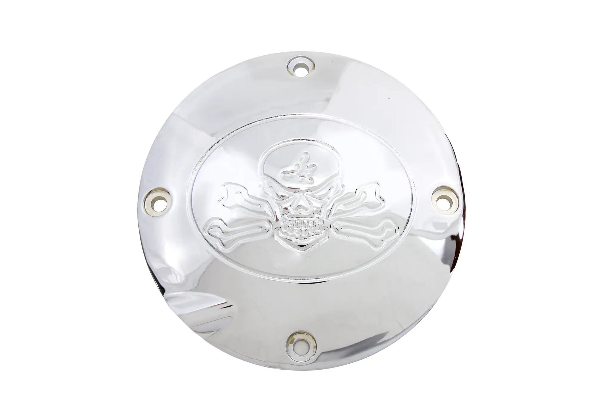 V-Twin Chrome Skull Clutch Inspection Cover for Harley Davidson XL Models by V-Twin