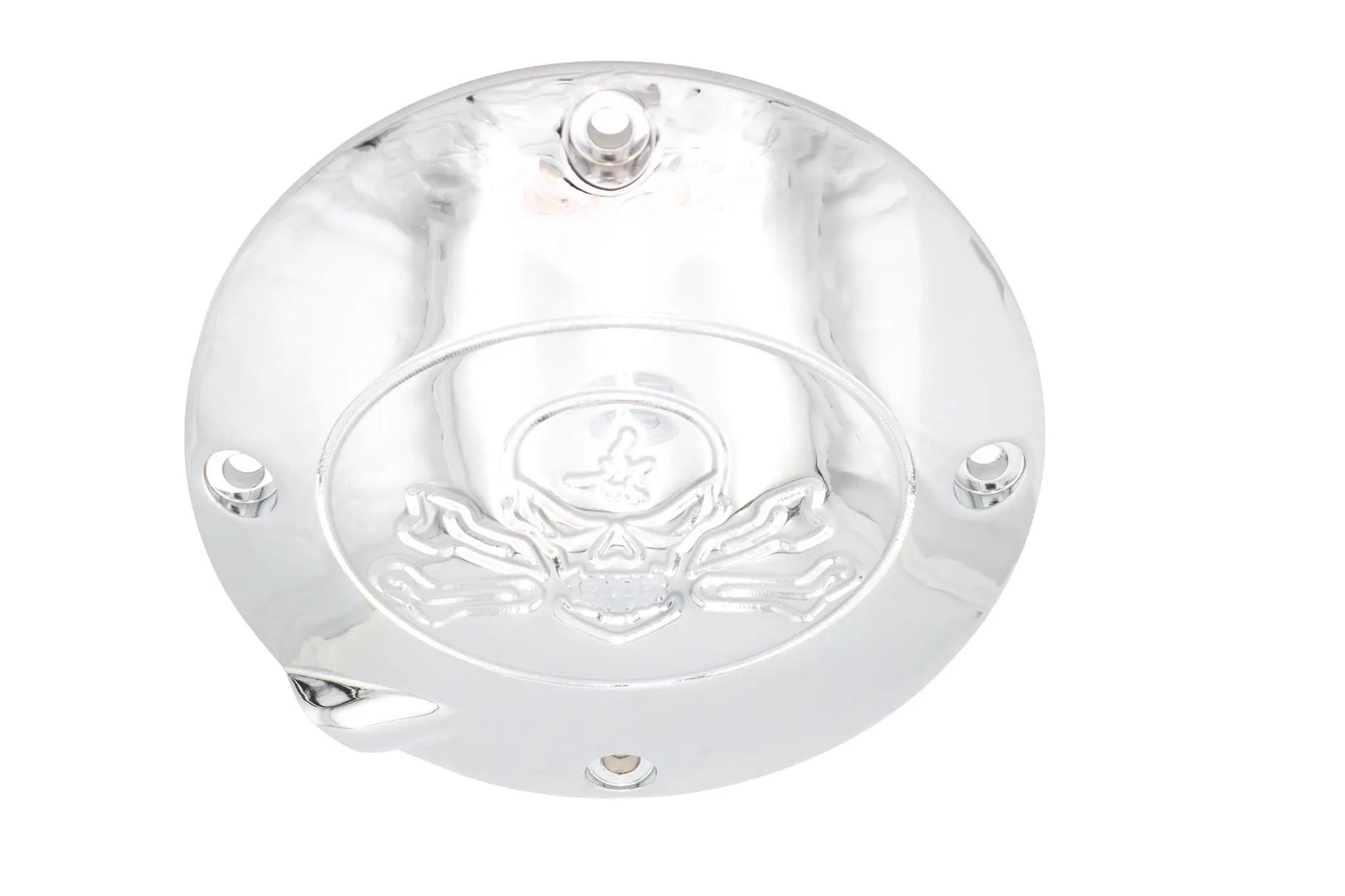 V-Twin Chrome Skull Clutch Inspection Cover for Harley Davidson XL Models by V-Twin