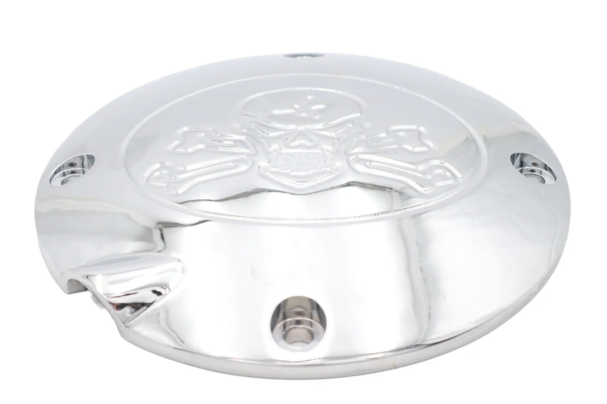 V-Twin Chrome Skull Clutch Inspection Cover for Harley Davidson XL Models by V-Twin