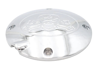 V-Twin Chrome Skull Clutch Inspection Cover for Harley Davidson XL Models by V-Twin