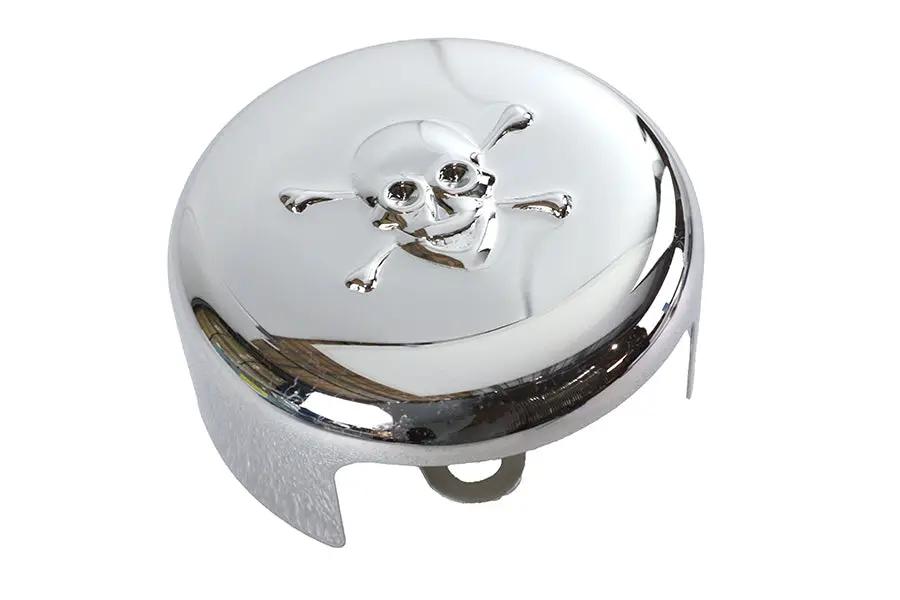 V-Twin Skull Round Horn Cover Chrome for Harley Davidson XL (1991-2000) by V-Twin
