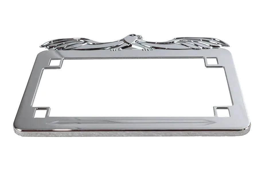 V-Twin Chrome Flying Eagle License Plate Frame for 4.5 x 7 Inch Plates by V-Twin