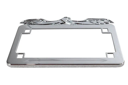 V-Twin Chrome Flying Eagle License Plate Frame for 4.5 x 7 Inch Plates by V-Twin
