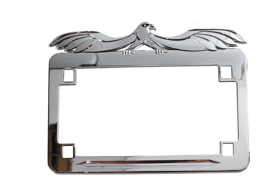 V-Twin Chrome Flying Eagle License Plate Frame for 4.5 x 7 Inch Plates by V-Twin
