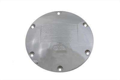 V-Twin Chrome Derby Cover with USA Flag for Harley Davidson XL (2004-2013)