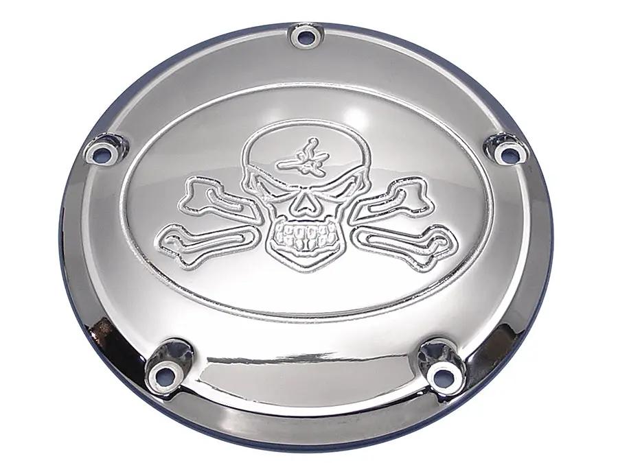 V-Twin Skull Derby Cover Chrome for Harley Davidson FXST Models by V-Twin