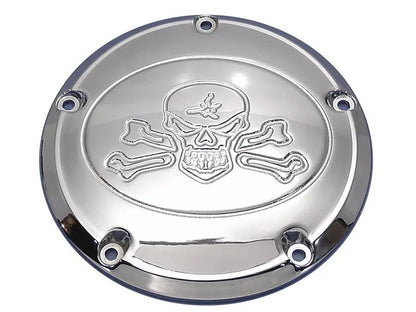 V-Twin Skull Derby Cover Chrome for Harley Davidson FXST Models by V-Twin