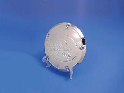 V-Twin Skull Derby Cover Chrome for Harley Davidson FXST Models by V-Twin