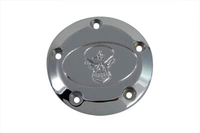 V-Twin Skull Ignition System Cover 5-Hole Chrome for Harley Davidson FXST