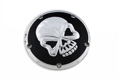 V-Twin Skull Design 5 Hole Derby Cover Chrome for Harley Davidson FXST by V-Twin