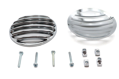 V-Twin Turn Signal Lens Grille Set Chrome for Harley Davidson FLT 1986-1995 - Part 12-6041