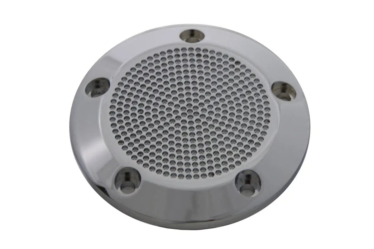 V-Twin Chrome 5-Hole Perforated Ignition System Cover for Harley Davidson FLT Models by V-Twin