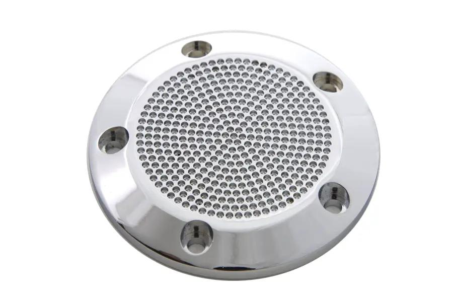 V-Twin Chrome 5-Hole Perforated Ignition System Cover for Harley Davidson FLT Models by V-Twin