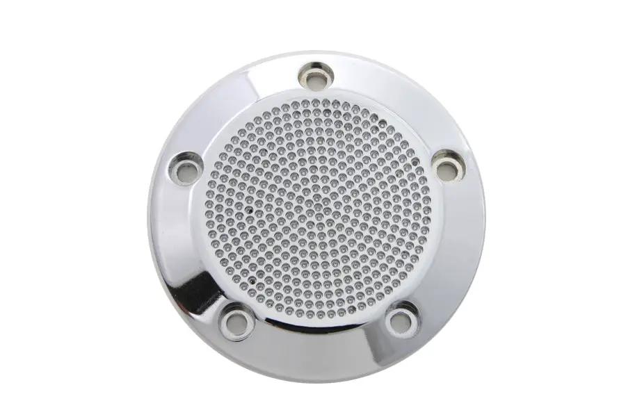 V-Twin Chrome 5-Hole Perforated Ignition System Cover for Harley Davidson FLT Models by V-Twin