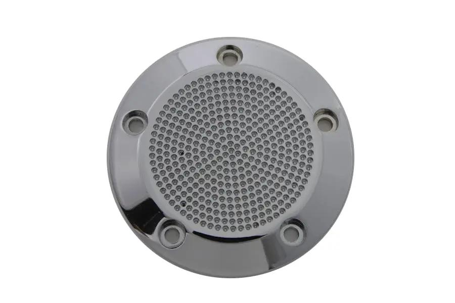 V-Twin Chrome 5-Hole Perforated Ignition System Cover for Harley Davidson FLT Models by V-Twin
