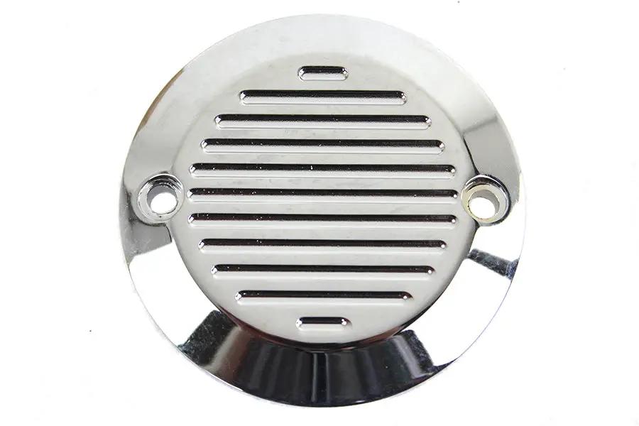 V-Twin Chrome 2-Hole Ball Milled Ignition System Cover for Harley Davidson FL Models by V-Twin