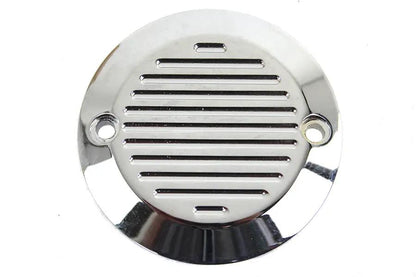 V-Twin Chrome 2-Hole Ball Milled Ignition System Cover for Harley Davidson FL Models by V-Twin