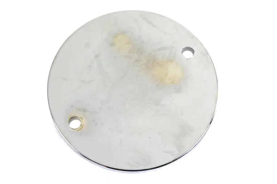 V-Twin Chrome 2-Hole Ball Milled Ignition System Cover for Harley Davidson FL Models by V-Twin