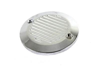 V-Twin Chrome 2-Hole Ball Milled Ignition System Cover for Harley Davidson FL Models by V-Twin