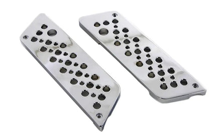 V-Twin Wyatt Gatling Saddlebag Face Plate with Chrome Finish for Harley Davidson FLT (1993-2002) by V-Twin