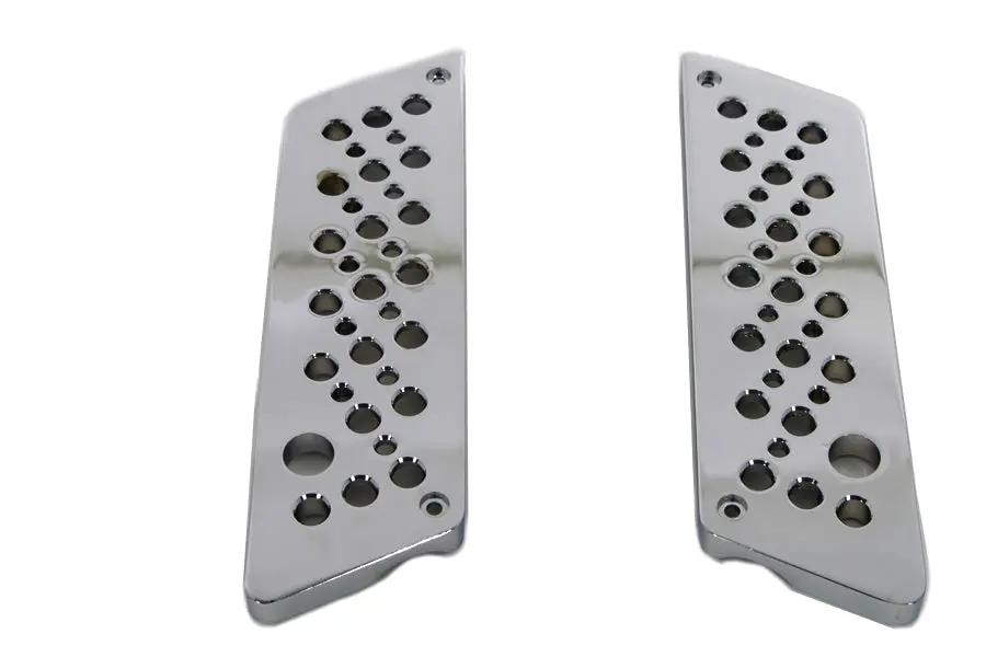 V-Twin Wyatt Gatling Saddlebag Face Plate with Chrome Finish for Harley Davidson FLT (1993-2002) by V-Twin