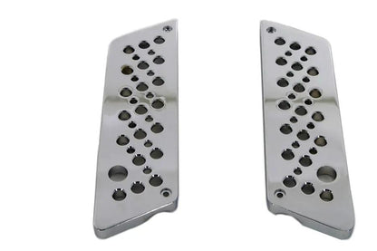 V-Twin Wyatt Gatling Saddlebag Face Plate with Chrome Finish for Harley Davidson FLT (1993-2002) by V-Twin