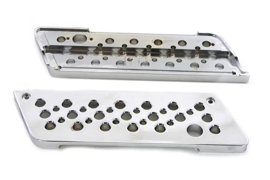 V-Twin Wyatt Gatling Saddlebag Face Plate with Chrome Finish for Harley Davidson FLT (1993-2002) by V-Twin
