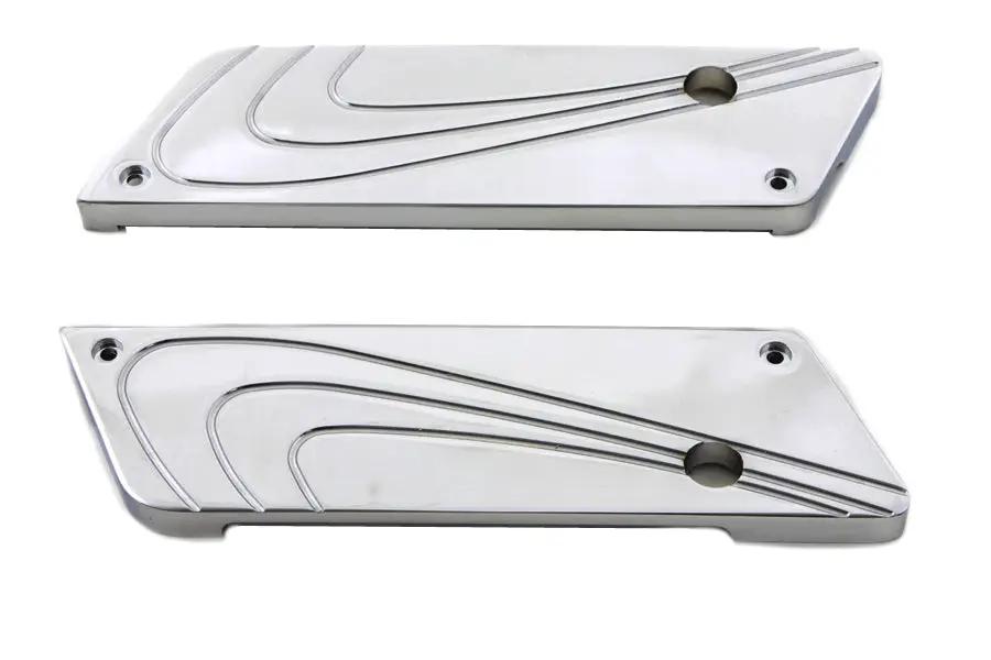 V-Twin Wyatt Gatling Saddlebag Face Plate with Chrome Finish for Harley Davidson FLT (1993-2002) by V-Twin