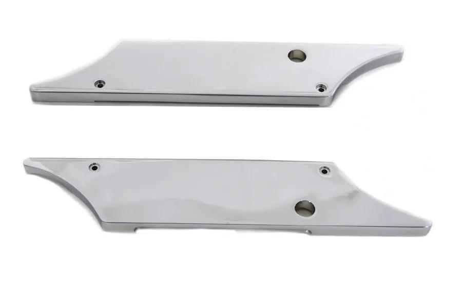 V-Twin Wyatt Gatling Saddlebag Face Plate Set with Chrome Finish for Harley Davidson FLT (1993-2002) by V-Twin