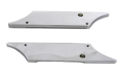 V-Twin Wyatt Gatling Saddlebag Face Plate Set with Chrome Finish for Harley Davidson FLT (1993-2002) by V-Twin