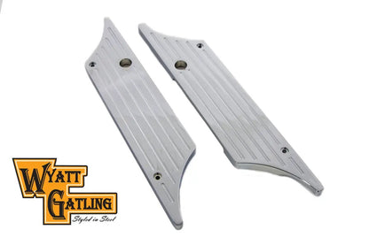 V-Twin Wyatt Gatling Saddlebag Face Plate with Chrome Finish for Harley Davidson FLT (1993-2002) by V-Twin