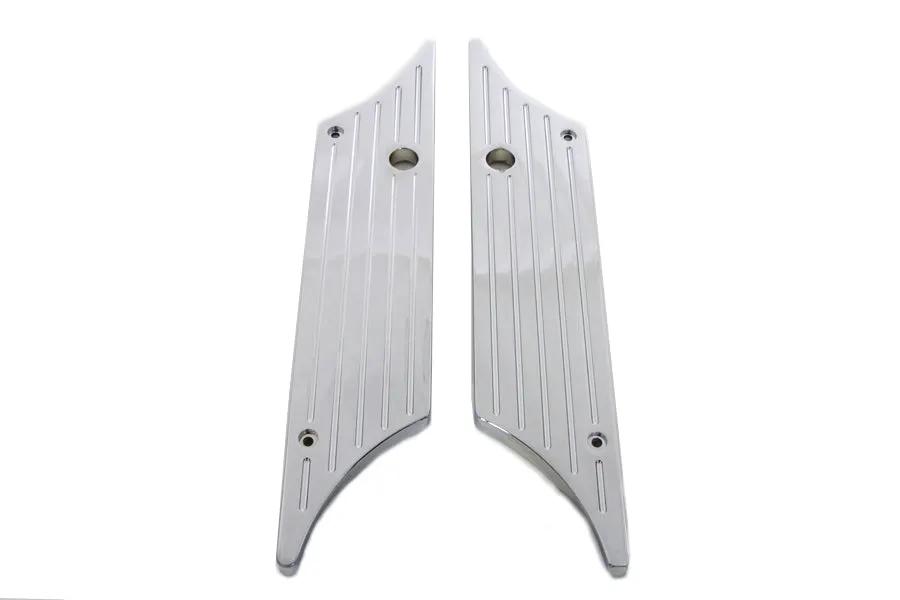 V-Twin Wyatt Gatling Saddlebag Face Plate with Chrome Finish for Harley Davidson FLT (1993-2002) by V-Twin