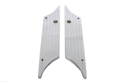 V-Twin Wyatt Gatling Saddlebag Face Plate with Chrome Finish for Harley Davidson FLT (1993-2002) by V-Twin