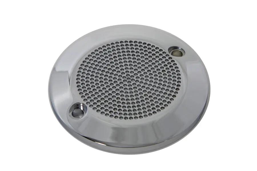V-Twin Chrome 2-Hole Perforated Ignition System Cover for Harley Davidson FL Models by V-Twin