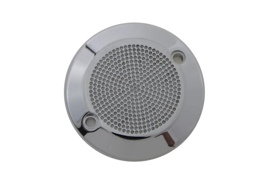 V-Twin Chrome 2-Hole Perforated Ignition System Cover for Harley Davidson FL Models by V-Twin