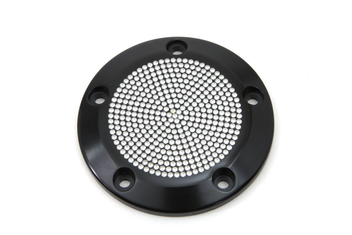 V-Twin Black 5-Hole Perforated Ignition System Cover for Harley Davidson FLT