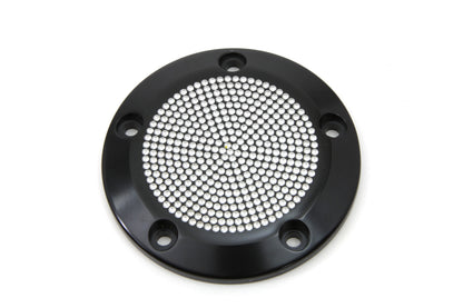 V-Twin Black 5-Hole Perforated Ignition System Cover for Harley Davidson FLT